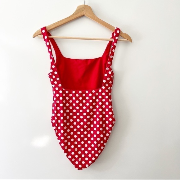 Revolve LPA Amelie Red Polka Dot Swimsuit One Piece - Picture 5 of 11